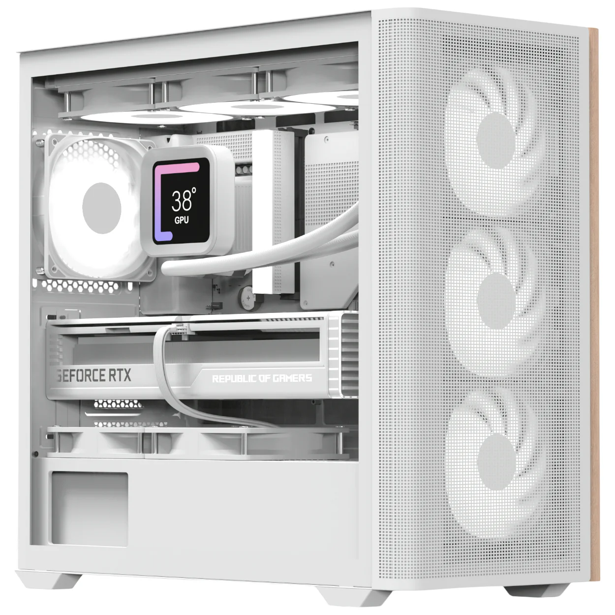 Корпус AeroCool D301A-G-WT-v2 (ACCS-DS03043.21) White без БП