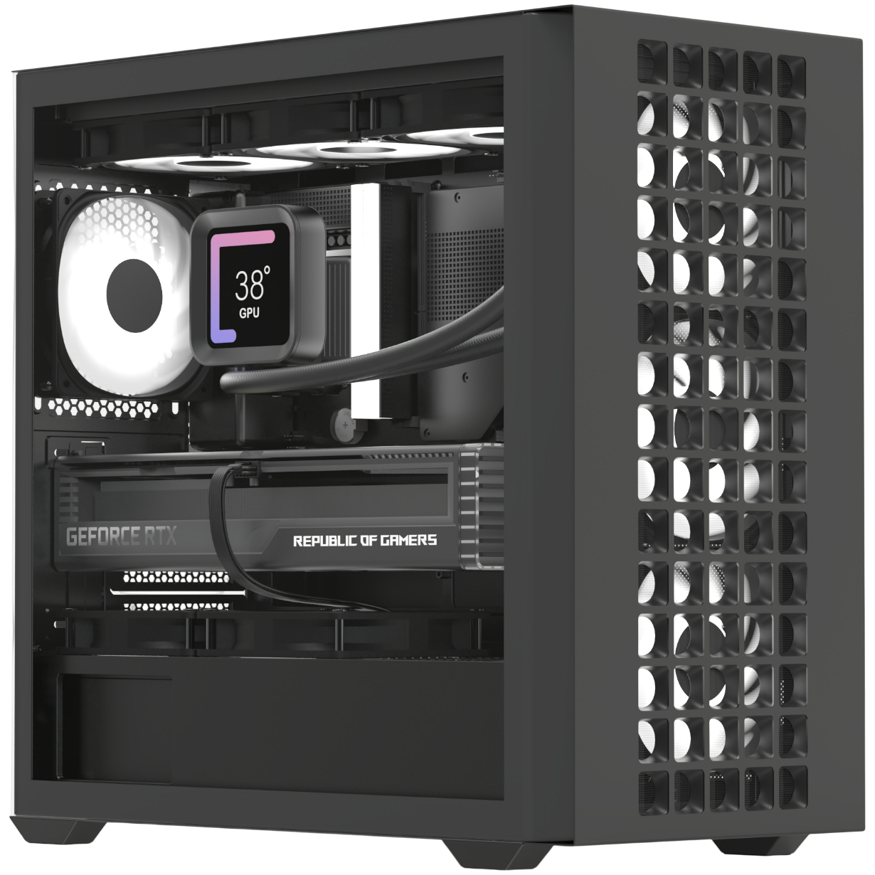 Корпус AeroCool D302A-G-BK-v1 (ACCS-DS04043.11) Black без БЖ