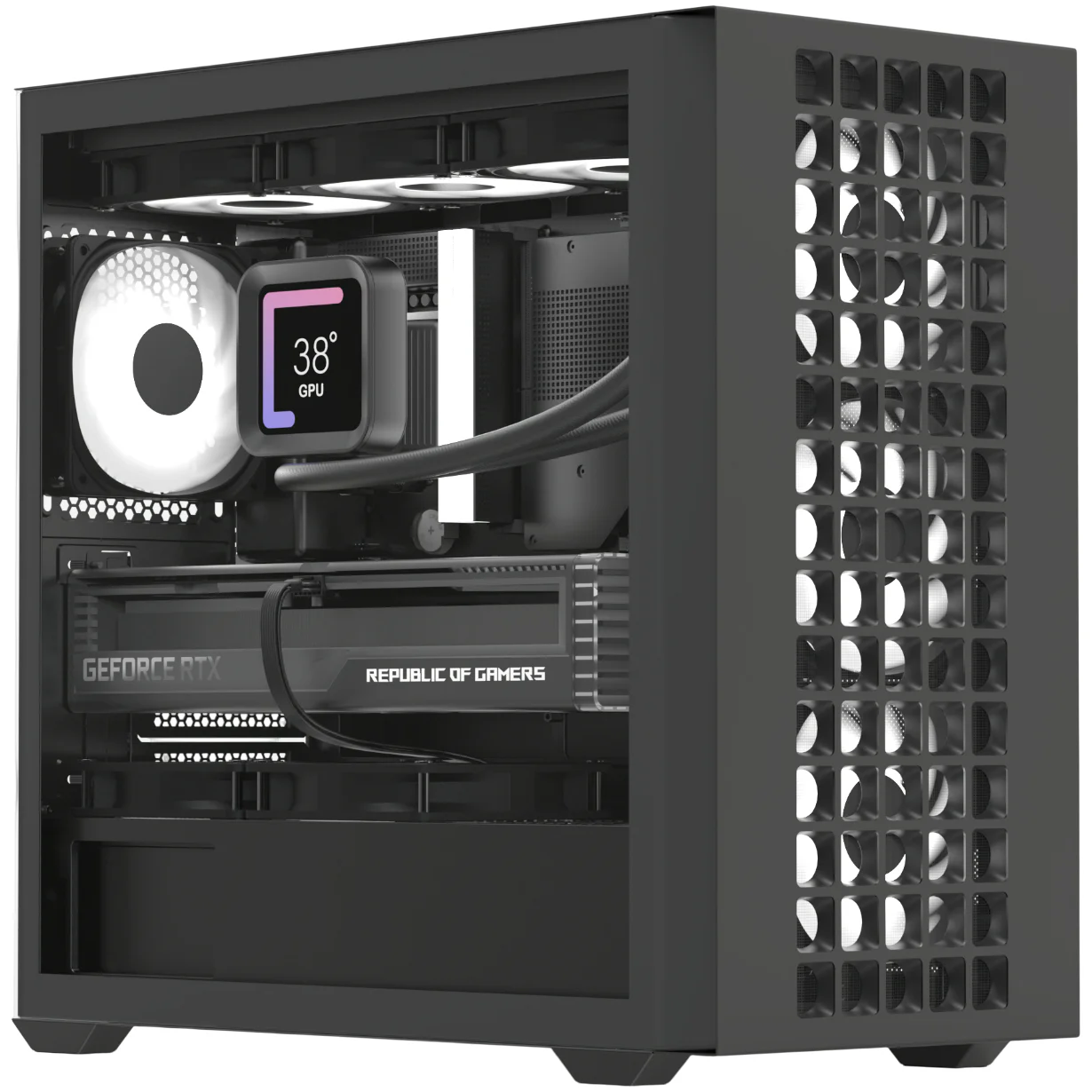 Корпус AeroCool D302A-G-BK-v1 (ACCS-DS04043.11) Black без БЖ