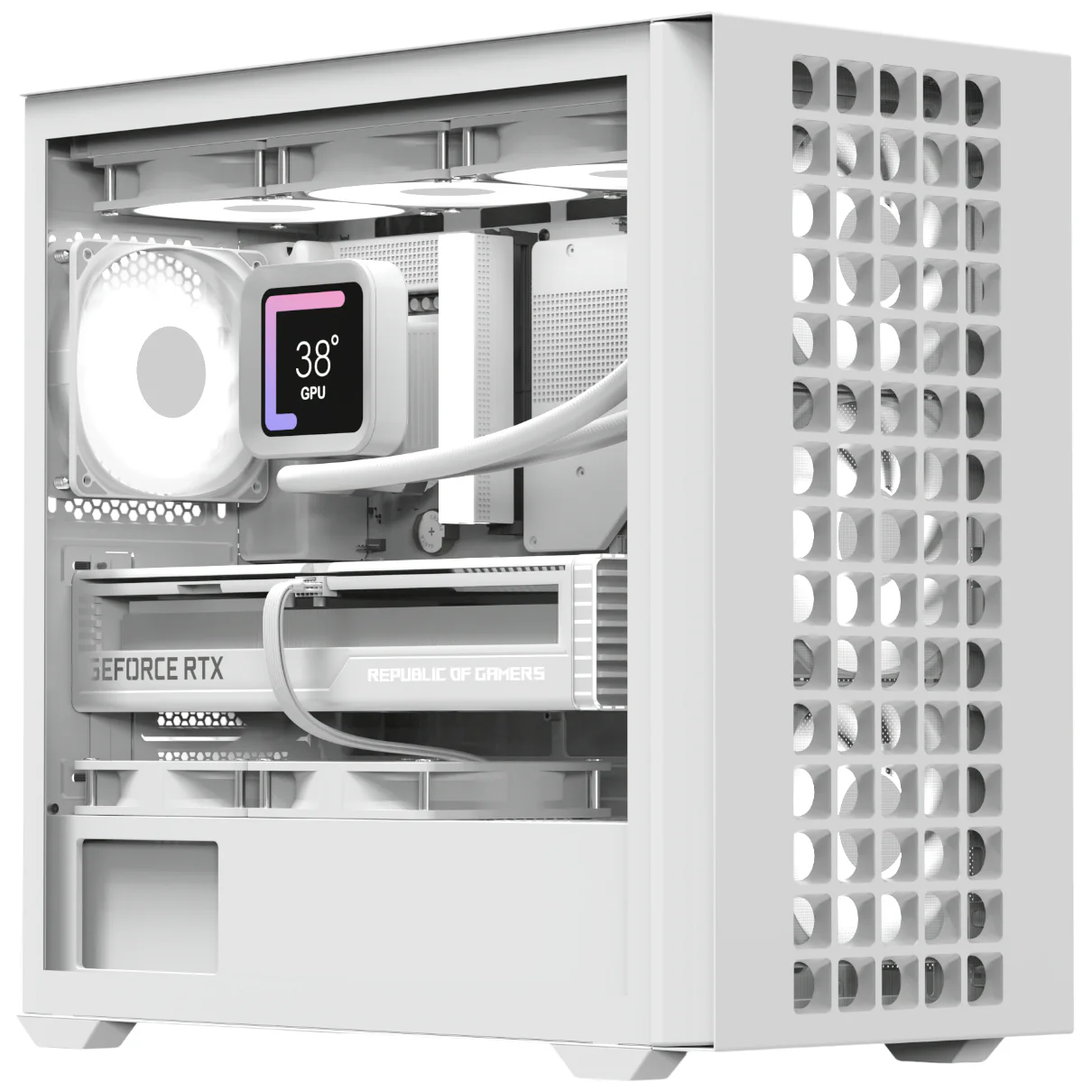 Корпус AeroCool D302A-G-WT-v1 (ACCS-DS04043.21) White без БП