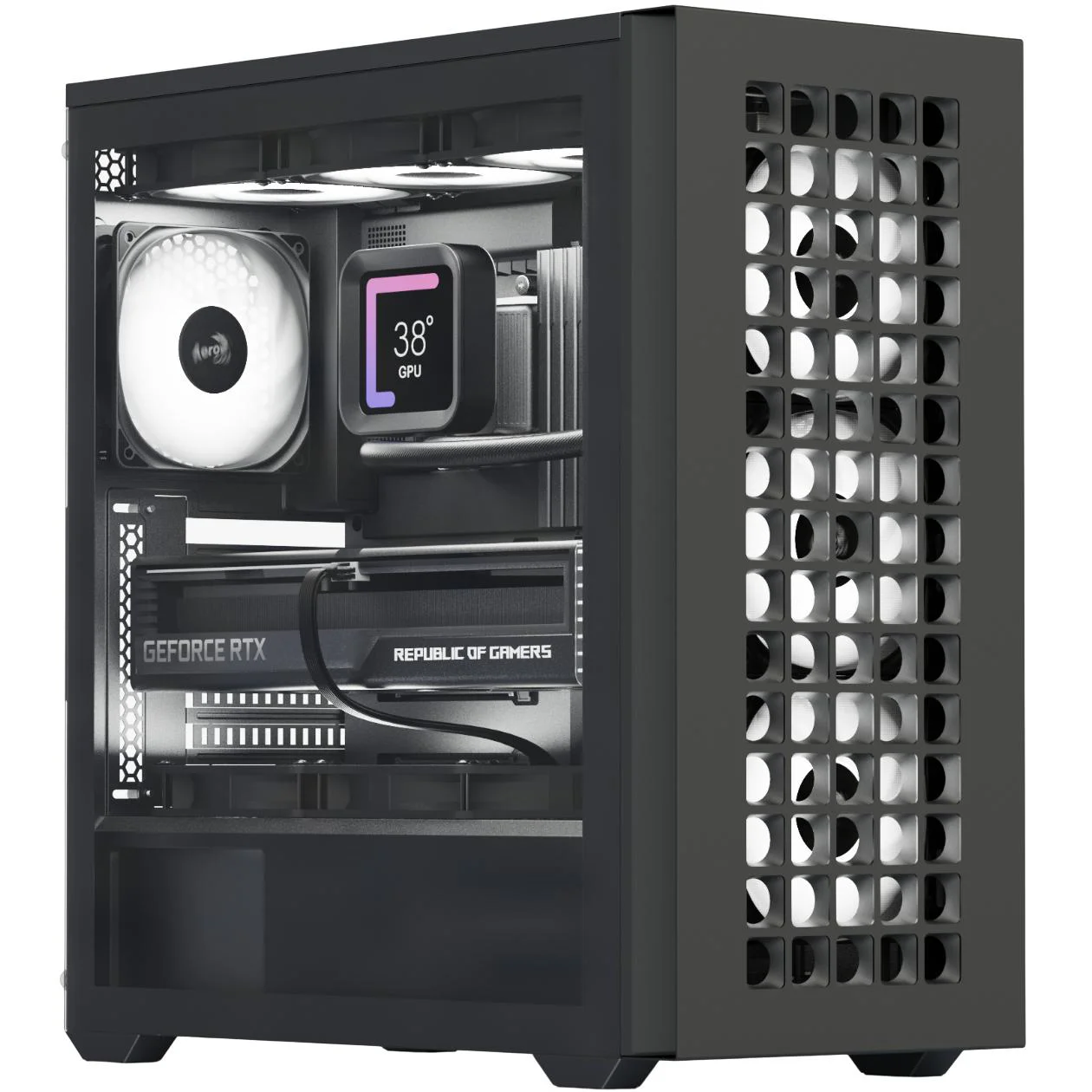 Корпус AeroCool D502A-G-BK-v1 (ACCM-DS02043.11) Black без БЖ