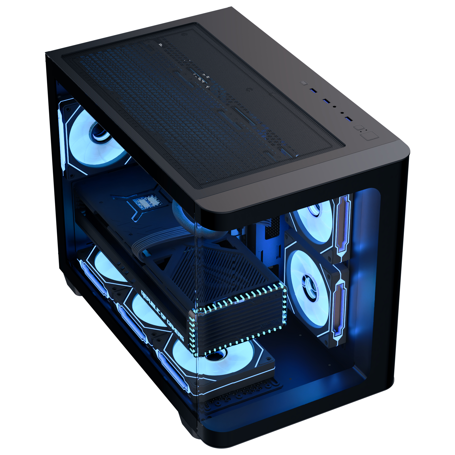 Корпус AeroCool P300C-G-BK-v1 (ACCS-PN02033.11) Black без БЖ - Зображення 3