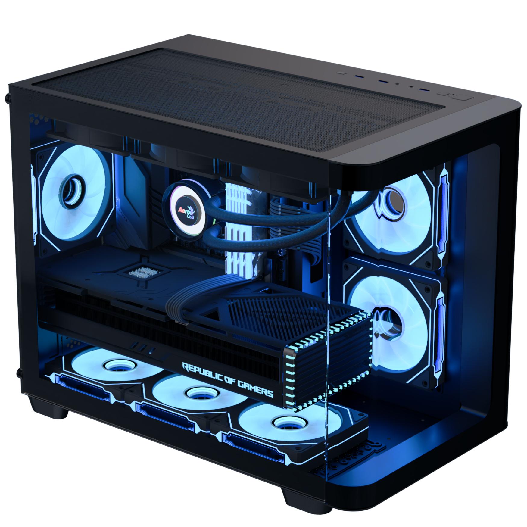 Корпус AeroCool P300C-G-BK-v1 (ACCS-PN02033.11) Black без БЖ - Зображення 4