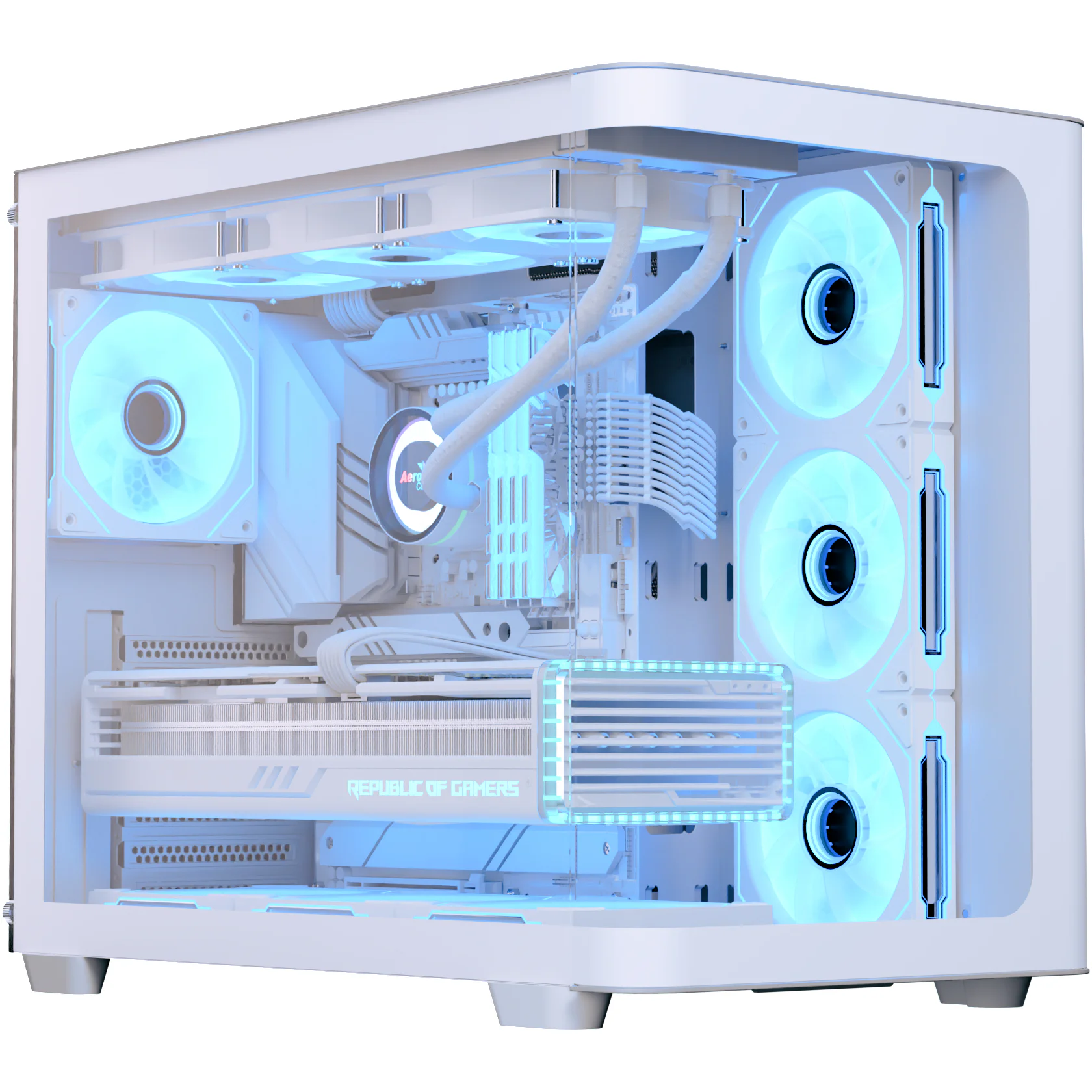 Корпус AeroCool P500C-G-WT-v1 (ACCM-PN01043.21) White без БЖ