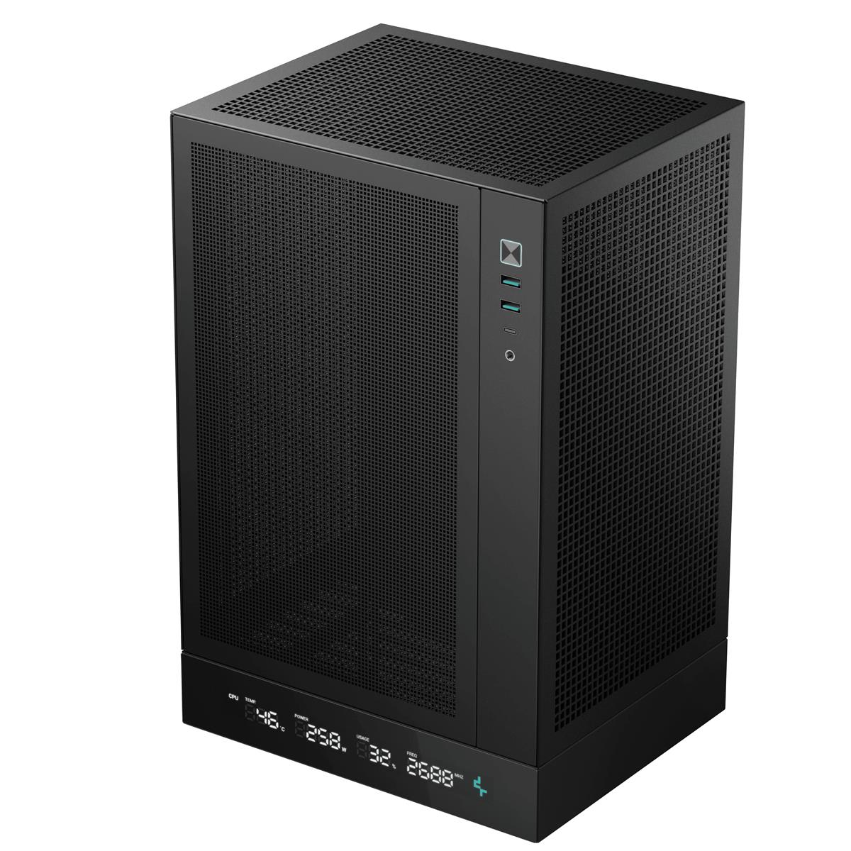 Корпус DeepCool CH170 Digital Black (R-CH170-BKNPI0D-G-1) без БП
