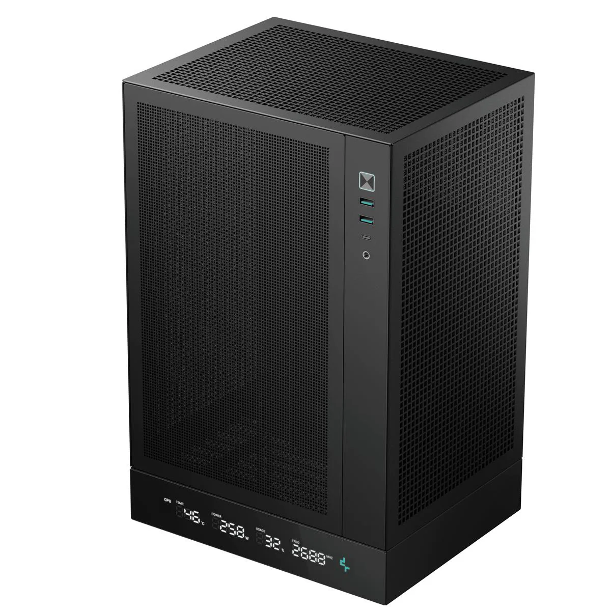 Корпус DeepCool CH170 Digital Black (R-CH170-BKNPI0D-G-1) без БП