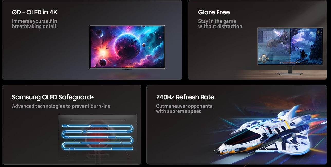 Монітор Samsung 27" Odyssey G8 G81SF (LS27FG812SIXUA) OLED Silver 240Hz - Зображення 11