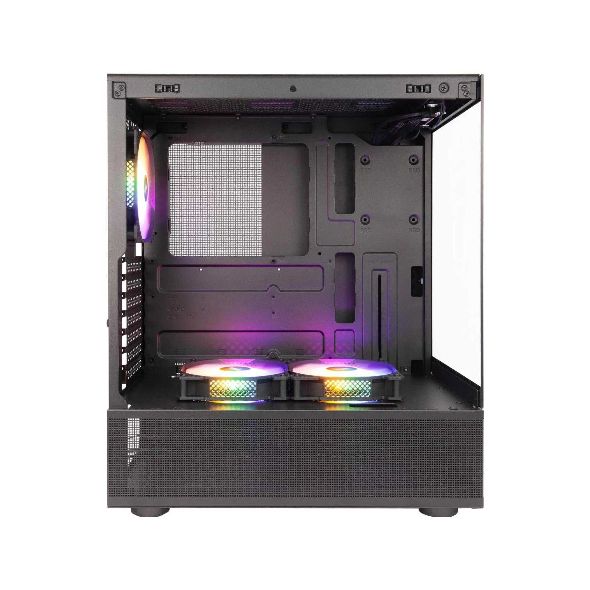 Корпус 1stPlayer Mi7-A-BK-2F7R-1F7 Black без БЖ - Зображення 2