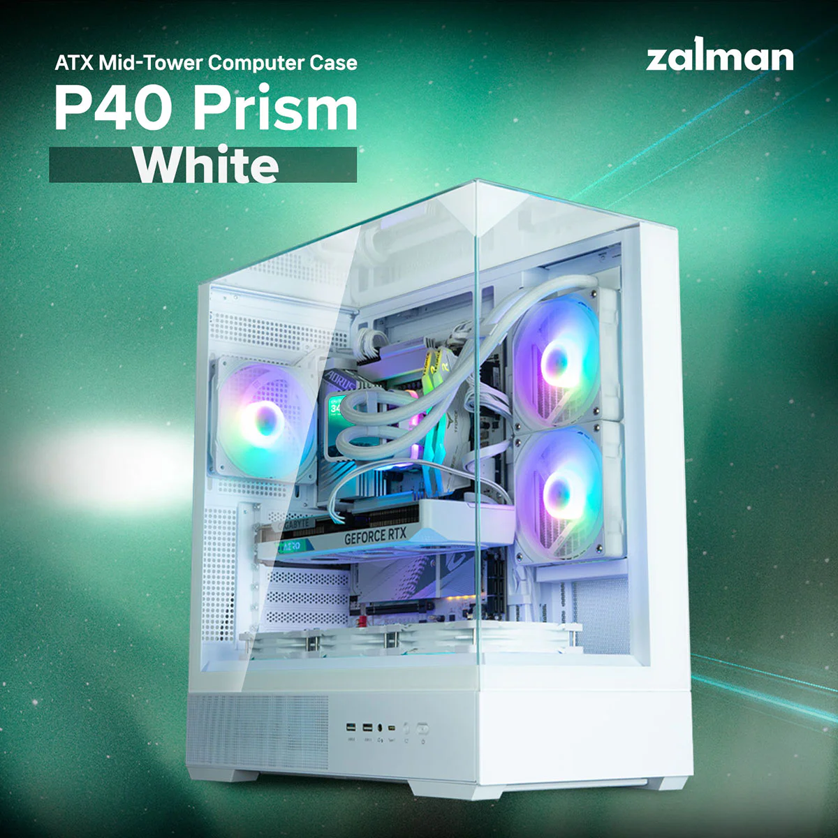 Корпус Zalman P40 Prism White - Зображення 2
