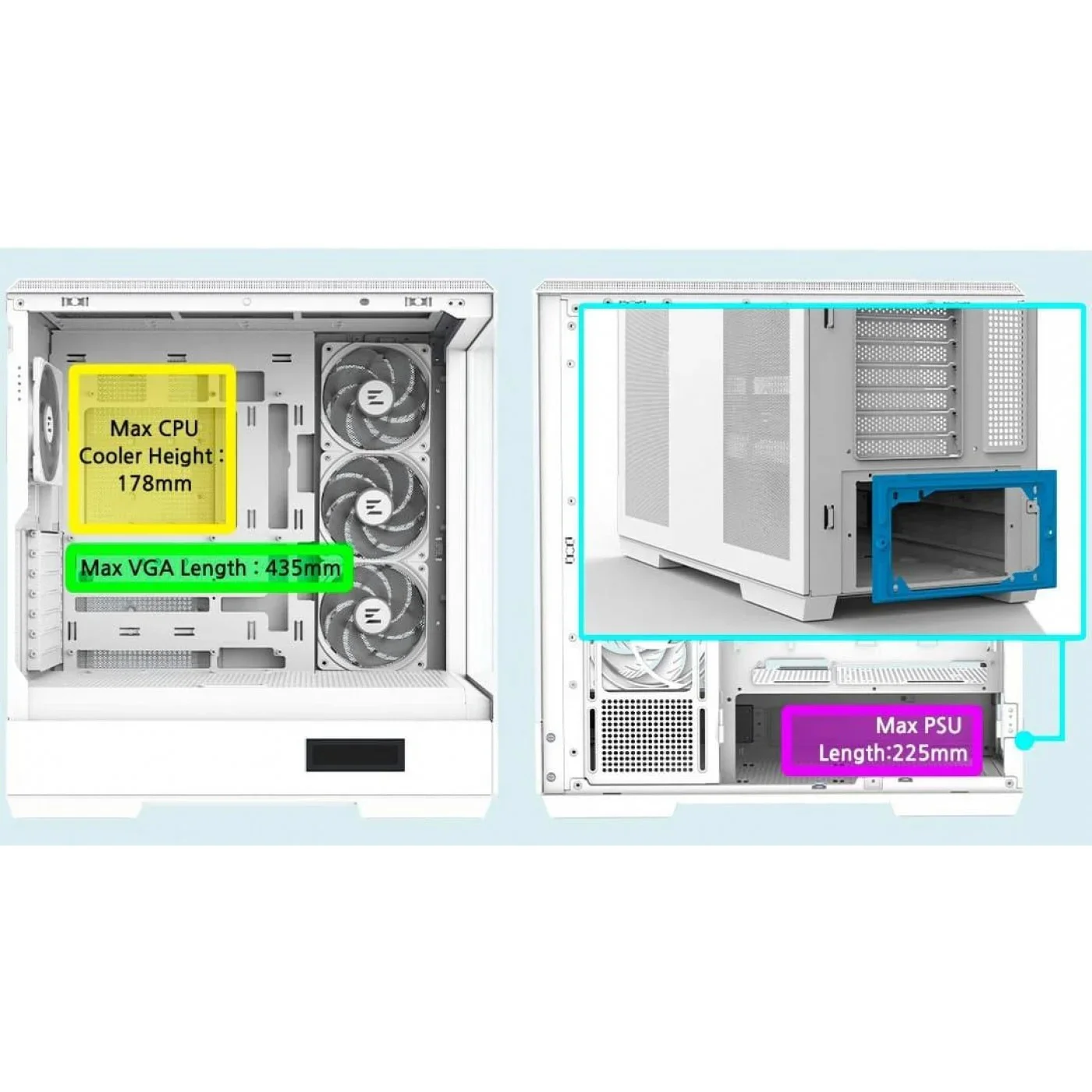 Корпус Zalman P50 DS White без БЖ - Зображення 17