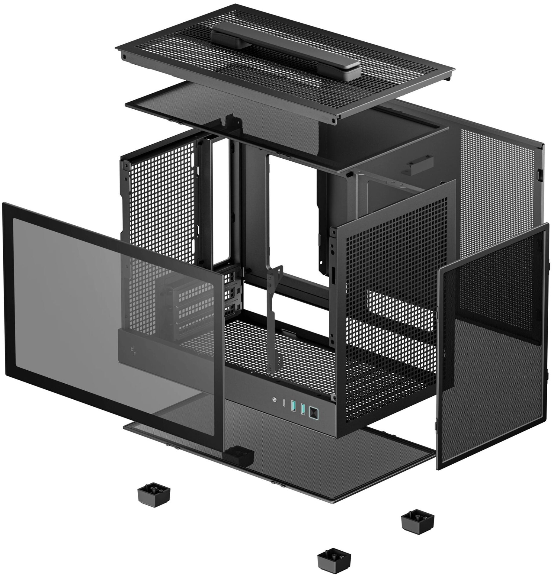 Корпус DeepCool CH160 Black (R-CH160-BKNGI0-G-1) без БЖ - Зображення 10