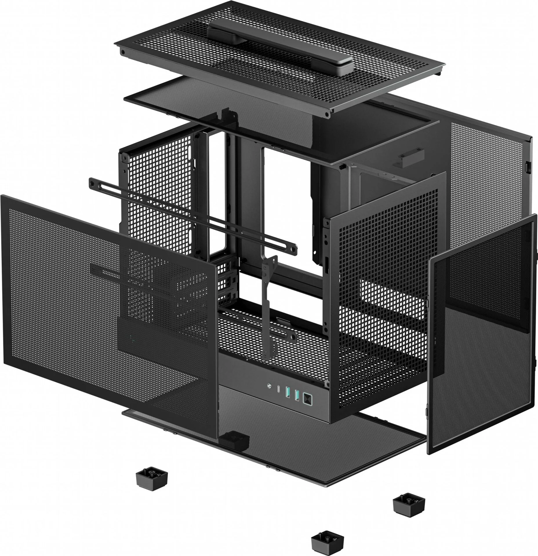 Корпус DeepCool CH160 Mesh Black (R-CH160-BKNMI0-G-1) без БЖ - Зображення 3