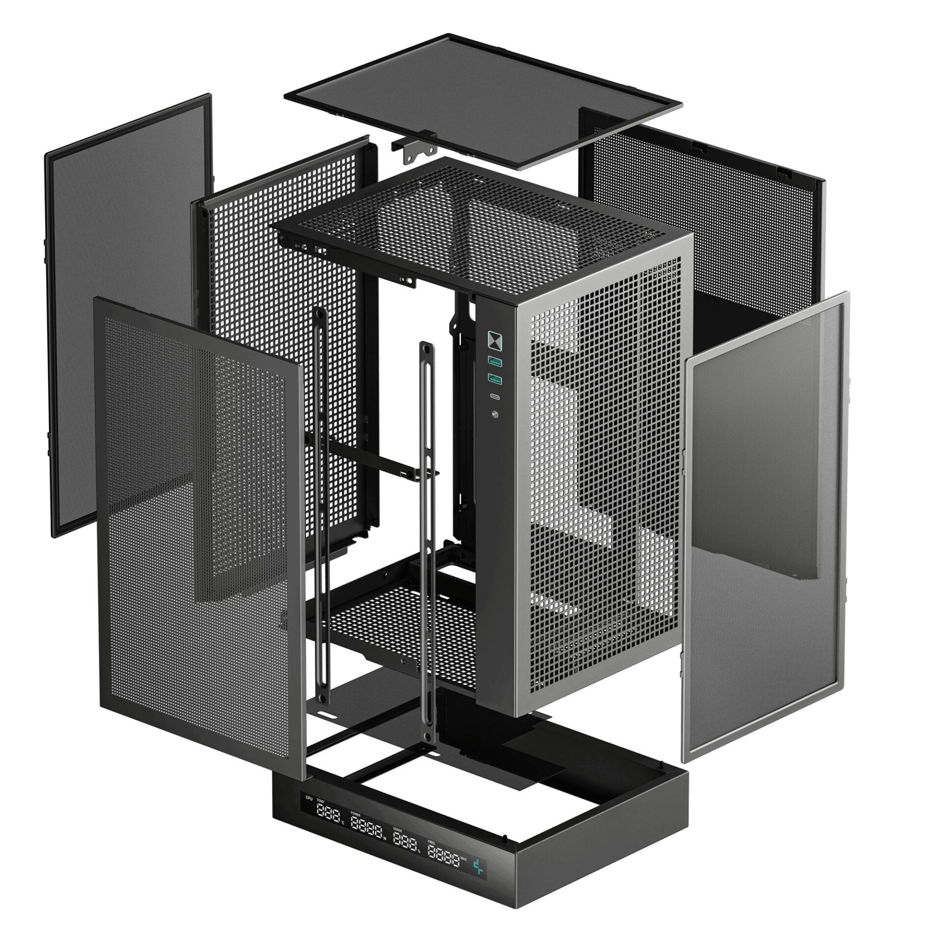 Корпус DeepCool CH170 Digital Black (R-CH170-BKNPI0D-G-1) без БЖ — изображение 5