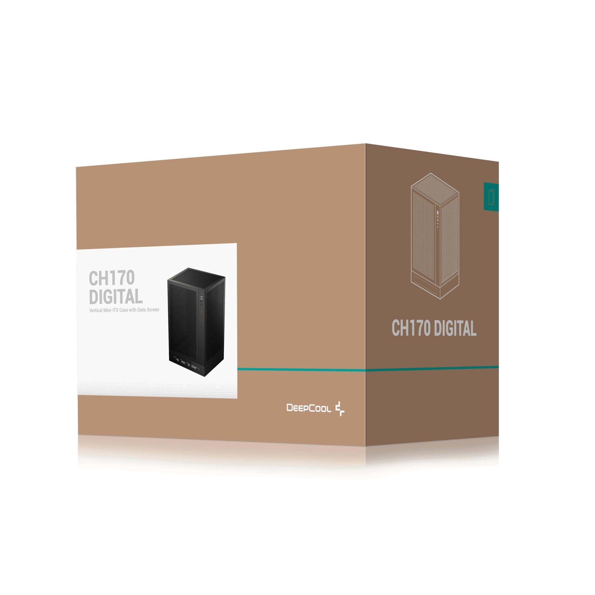 Корпус DeepCool CH170 Digital Black (R-CH170-BKNPI0D-G-1) без БЖ — изображение 13