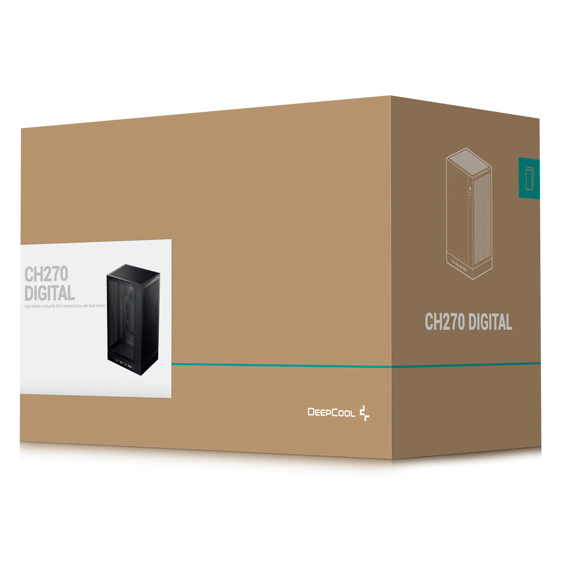 Корпус DeepCool CH270 Digital Black (R-CH270-BKNDM0-G-1) без БЖ — изображение 2