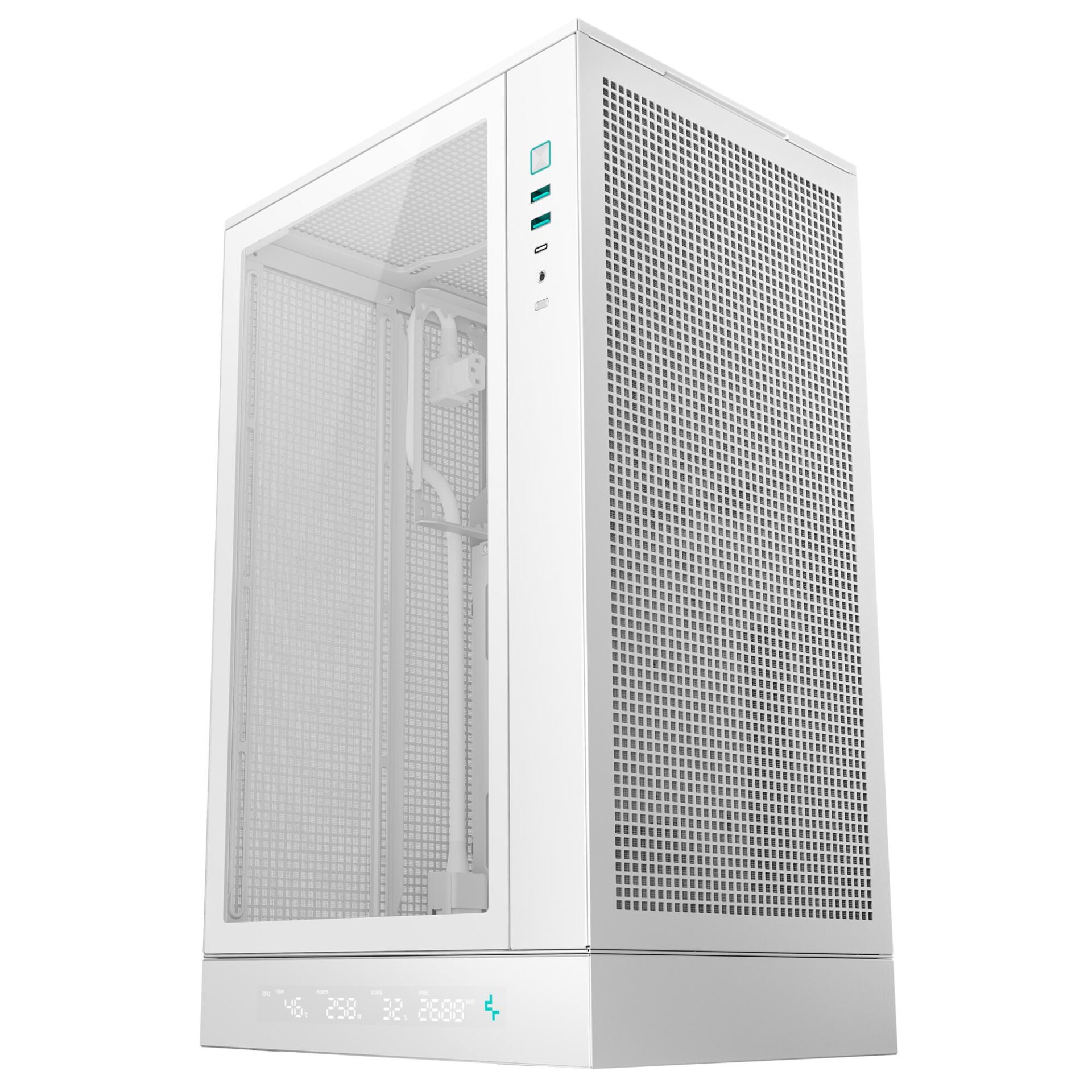 Корпус DeepCool CH270 Digital White (R-CH270-WHNDM0-G-1) без БП