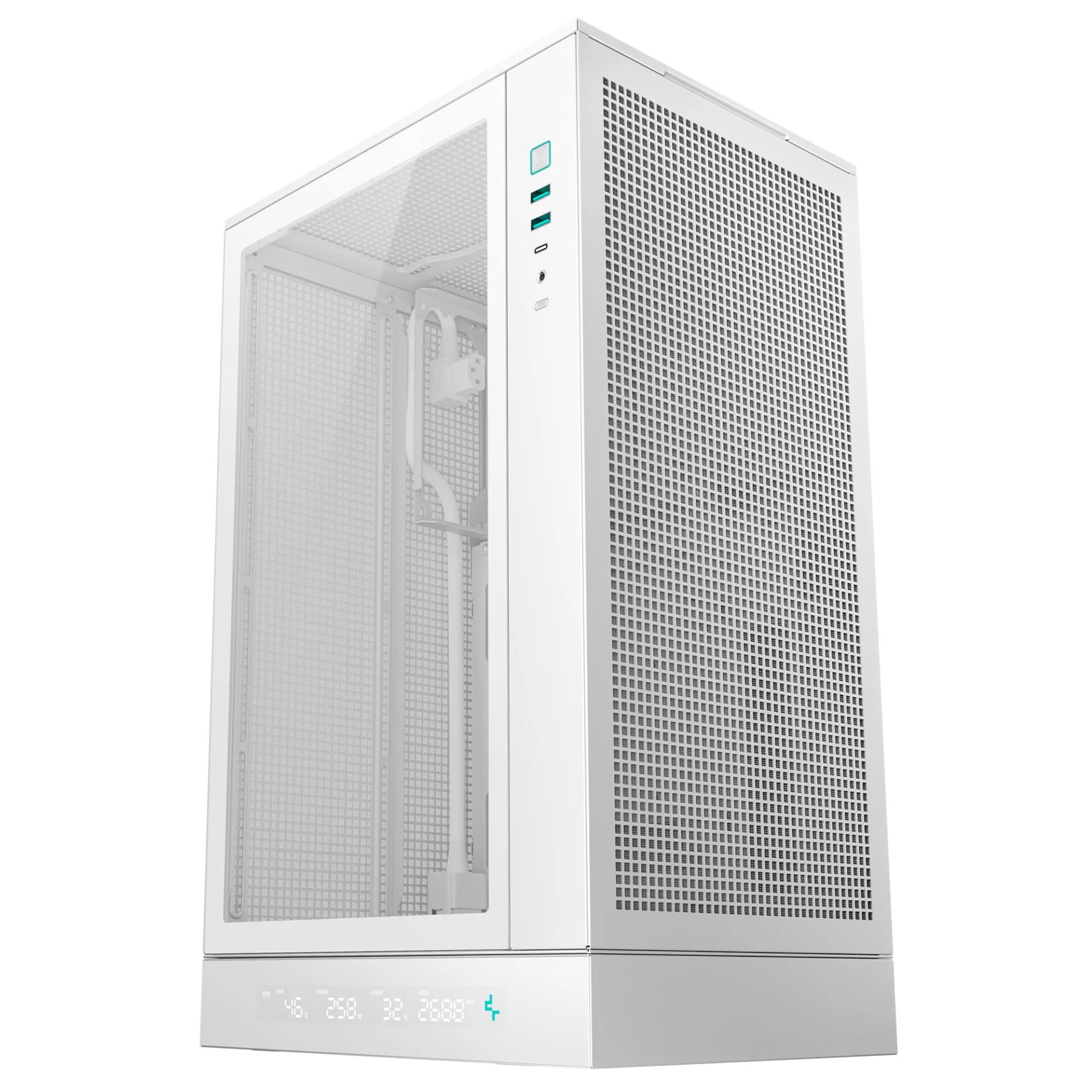 Корпус DeepCool CH270 Digital White (R-CH270-WHNDM0-G-1) без БП