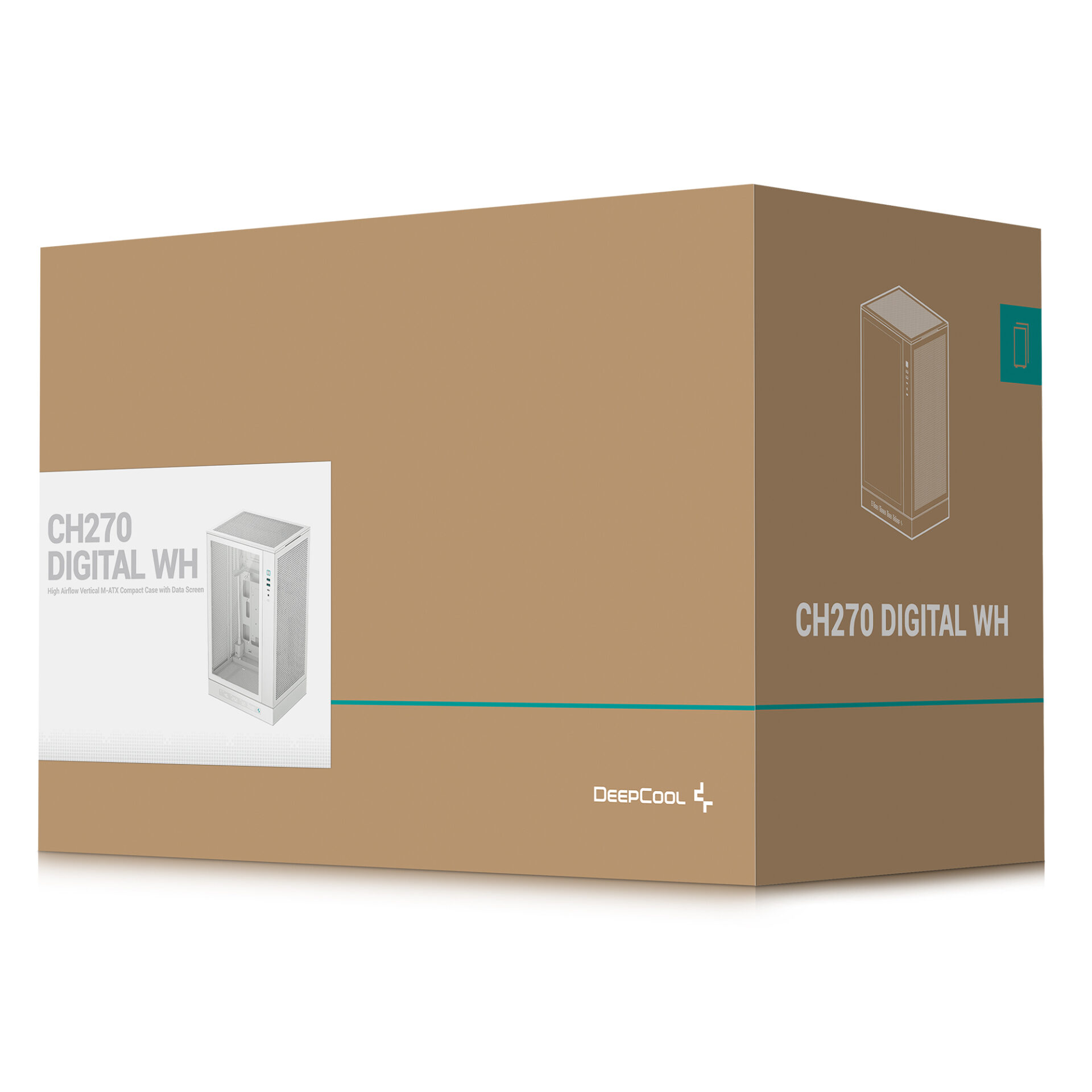 Корпус DeepCool CH270 Digital White (R-CH270-WHNDM0-G-1) без БЖ — изображение 7