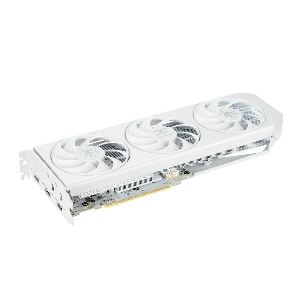 Відеокарта AMD Radeon RX 9060 XT 16GB GDDR6 Hellhound Spectral White PowerColor (RX9060XT 16G-L/OC/WHITE) - Зображення 6