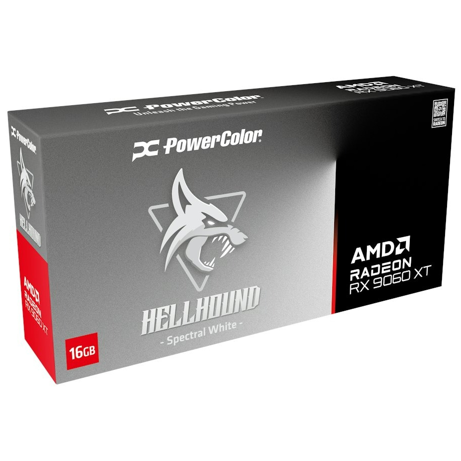 Відеокарта AMD Radeon RX 9060 XT 16GB GDDR6 Hellhound Spectral White PowerColor (RX9060XT 16G-L/OC/WHITE) - Зображення 9