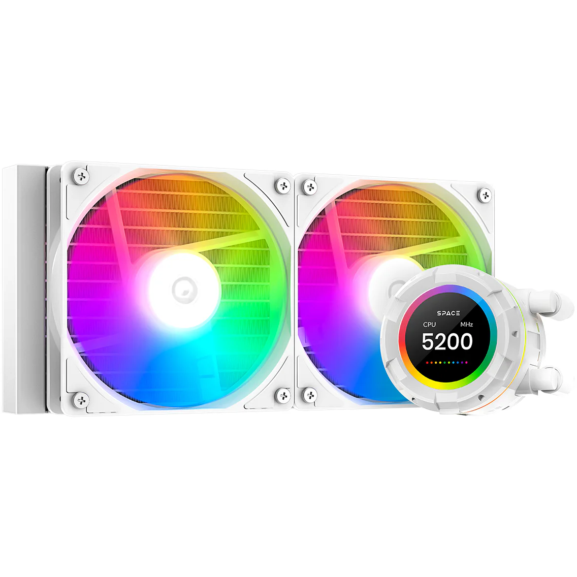 Система водяного охолодження ID-Cooling Space LCD SL240 XE White - Зображення 11