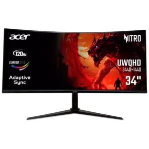 Монітор Acer 34" ED340CUJ0bmiipx (UM.CE0EE.001) VA Black Curved 120Hz