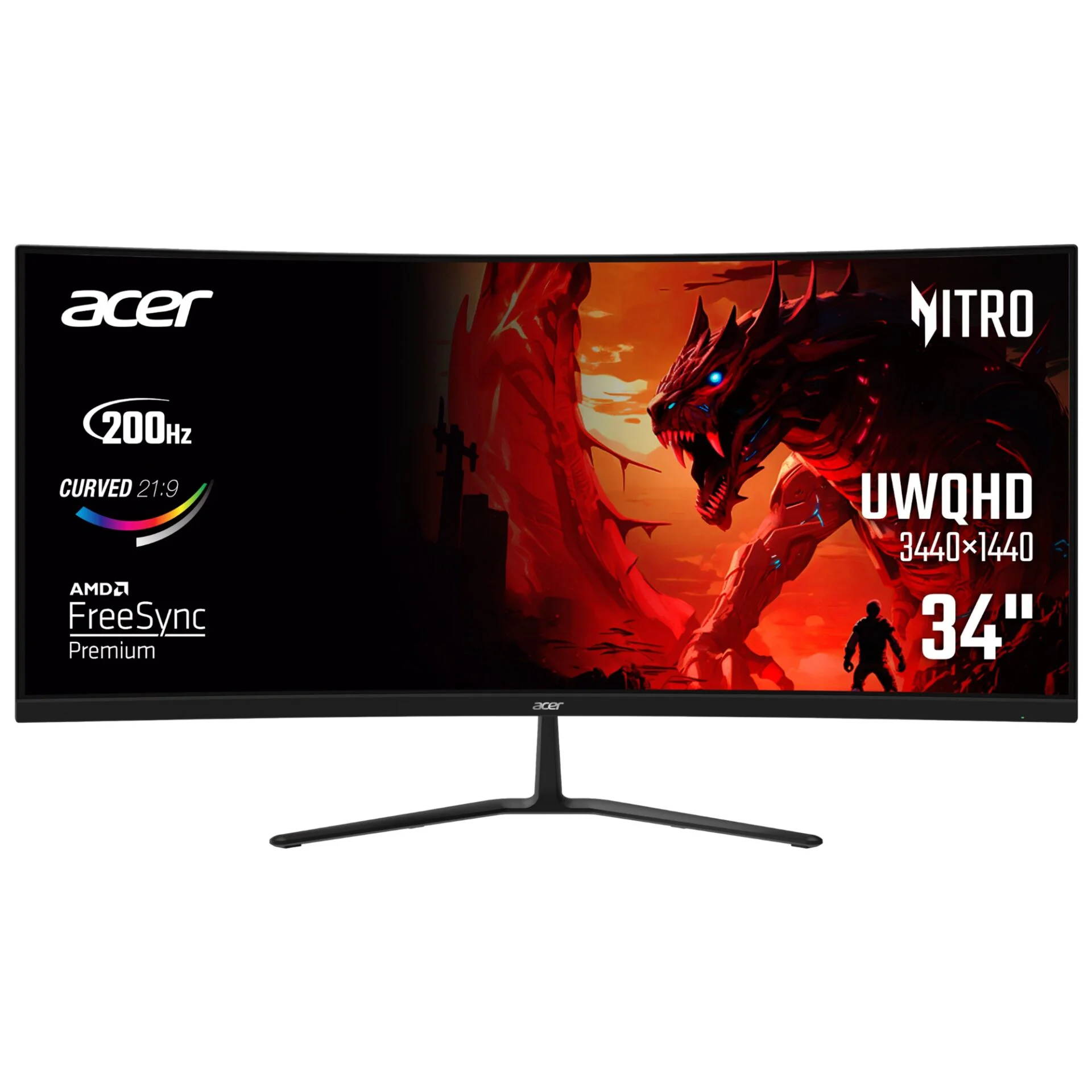 Монітор Acer 34" ED340CURX0bmiipx (UM.CE0EE.009) VA Black Curved 200Hz - Зображення 7