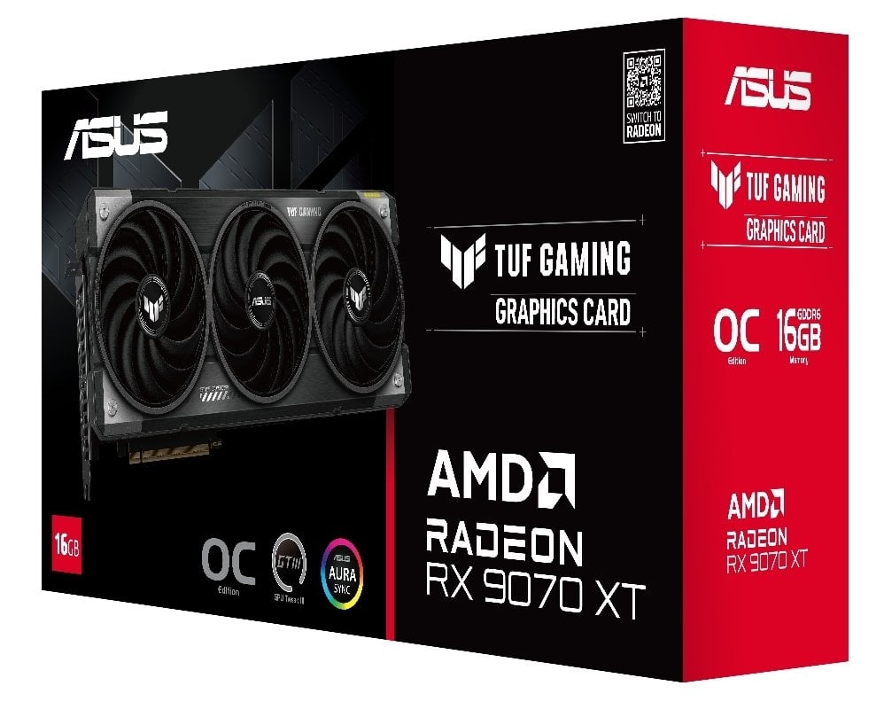 Відеокарта AMD Radeon RX 9070 XT 16GB GDDR6 TUF Gaming OC Asus (TUF-RX9070XT-O16G-GAMING) - Зображення 12