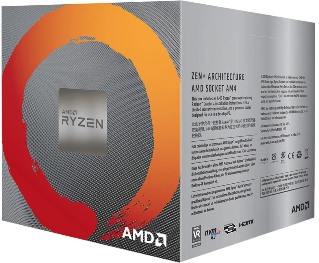 Процесор AMD Ryzen 5 3400G (3.7GHz 4MB 65W AM4) Box (YD3400C5FHSBX) - Зображення 3
